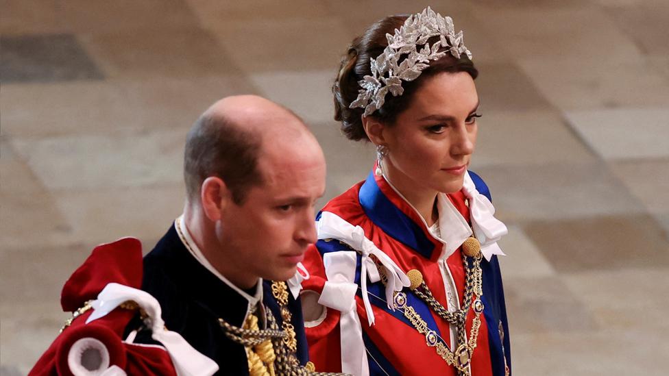 Prince William and Catherine, Princess of Wales attend Britain's King Charles and Queen Camilla's coronation ceremony at Westminster Abbey