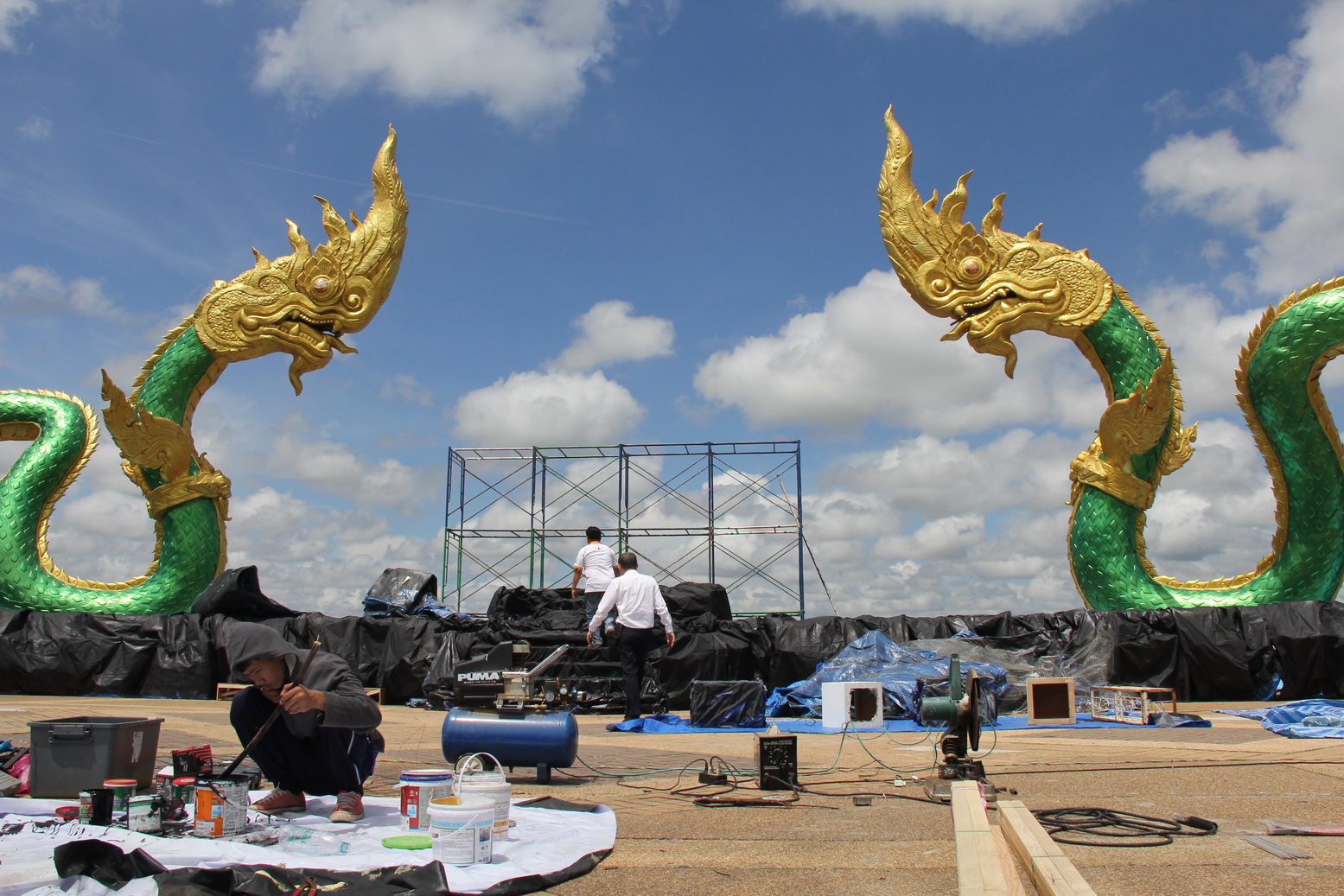 หนองคายเตรียมงานประเพณีออกพรรษาเทศกาลบั้งไฟพญานาค