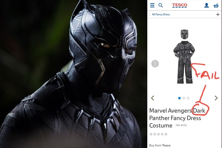 “เทสโก้” ประกาศขอโทษ หลังลงขายชุด “Black Panther” แต่เขียนผิดเป็น “Dark Panther”