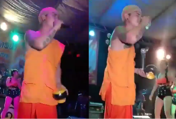 โซเชียล-พระดังรุมจวก! หนุ่มนักร้องแต่งเป็น “พระสงฆ์” ควงบาตรร้องเพลงกระดกเหล้า