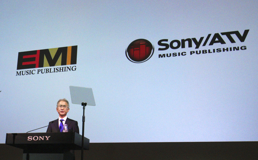 “โซนี่” ทุ่มงบ 2.3 พันล้านดอลล์ ซื้อหุ้นในบริษัทเพลง “EMI Music Publishing” กว่า 60%