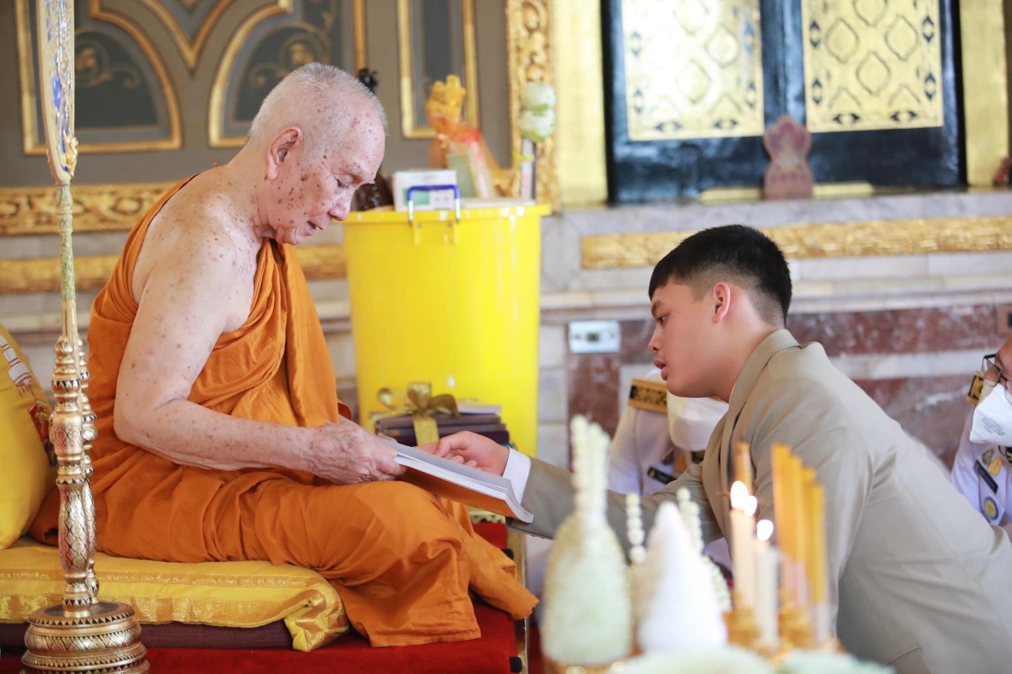 เจ้าฟ้าทีปังกรฯ เสด็จถวายสักการะ ทรงสนทนาธรรม สมเด็จพระสังฆราช