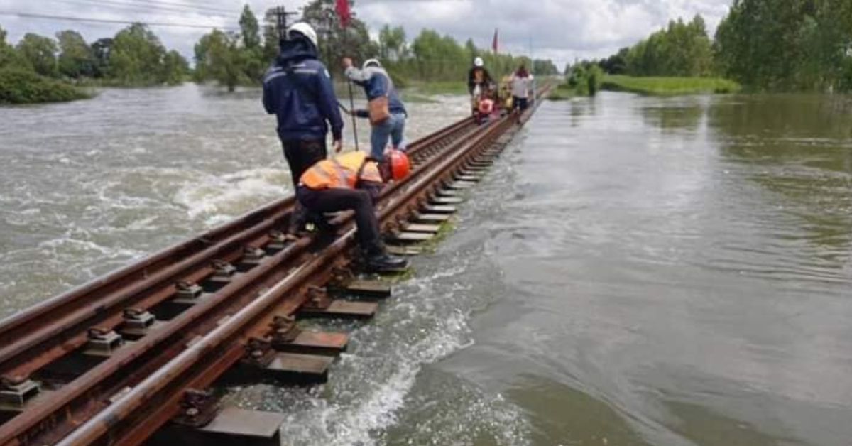 การรถไฟฯ งดเดินรถ 4 ขบวนชั่วคราวเนื่องจากน้ำท่วม