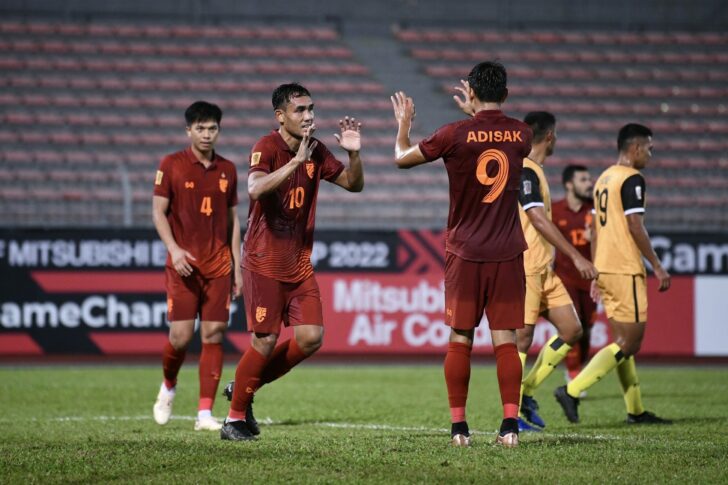 ช้างศึก ประเดิม 3 แต้ม รัวยิงถล่ม บรูไน 5-0 ศึกอาเซียน 2022