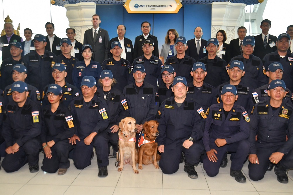 เซียร่าซาฮาร่า สุนัขกู้ภัยกลับบ้าน ประยุทธ์ ต้อนรับ ทีม USAR Thailand