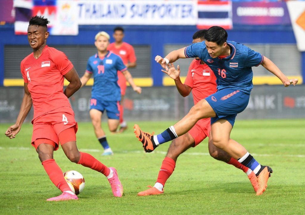 ทัพช้างศึก ต้อน สิงคโปร์ 3-1 ประเดิมชัย ฟุตบอลซีเกมส์ 2023