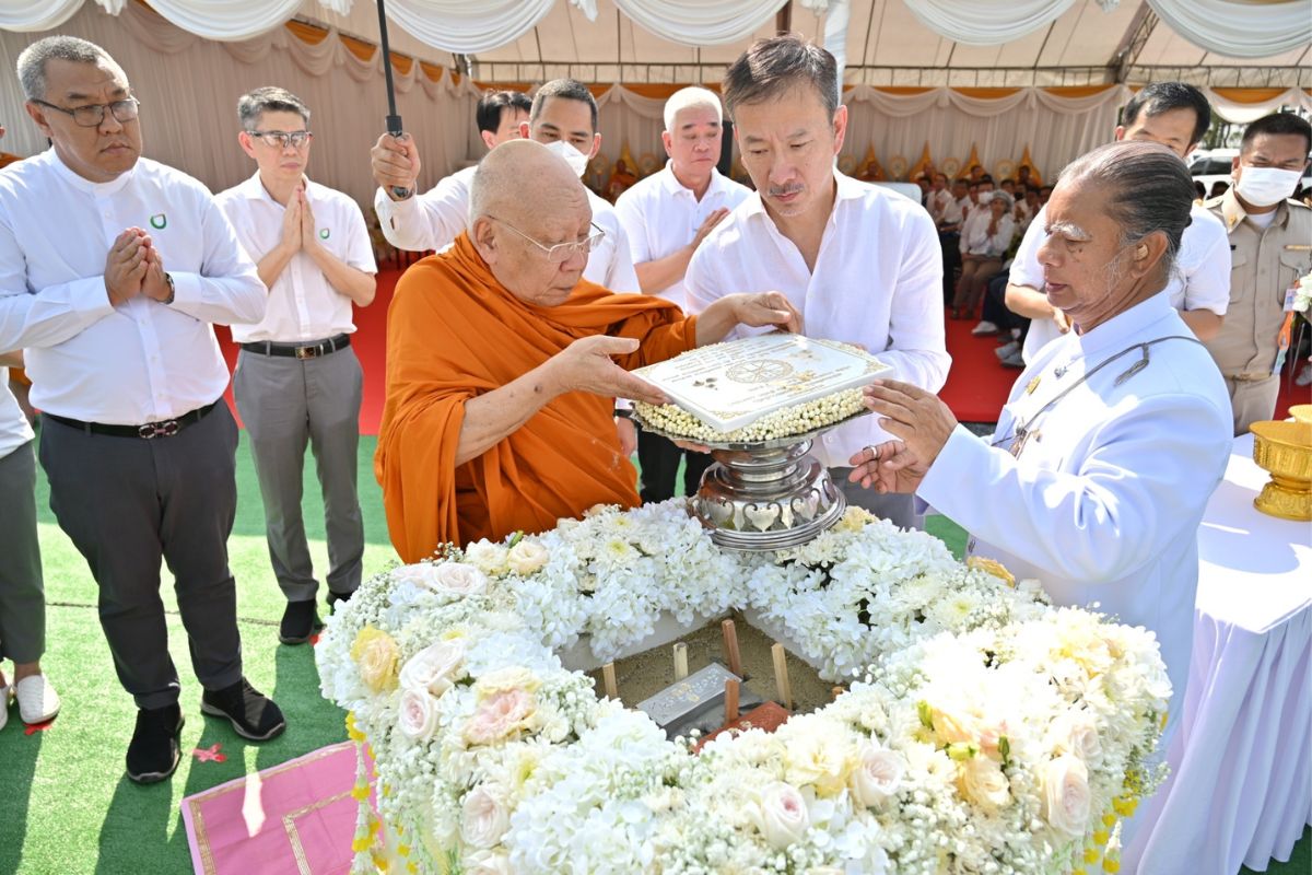 สมเด็จพระมหาธีราจารย์ ประธานวางศิลาฤกษ์ หน่วยผลิตน้ำมัน SAF บางจาก