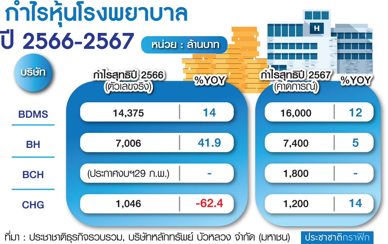 ตาราง กำไรหุ้น รพ