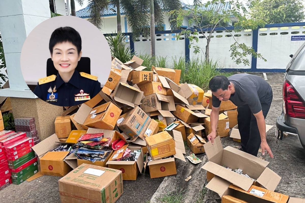 สรรพสามิตจับบุหรี่-เบียร์เถื่อนลอตใหญ่ ซุกลังกระดาษ จ.สระแก้ว