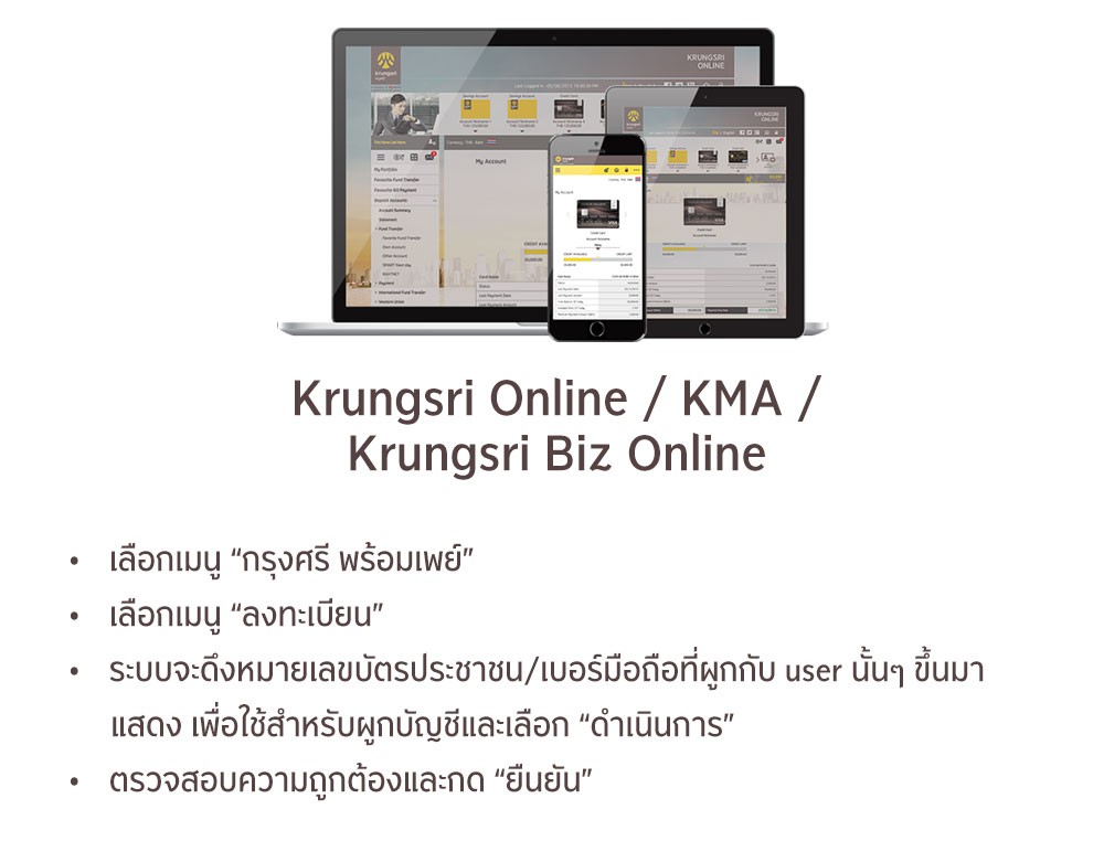 การลงทะเบียนผูกพร้อมเพย์ บัตรประชาชน ผ่านตู้ ATM