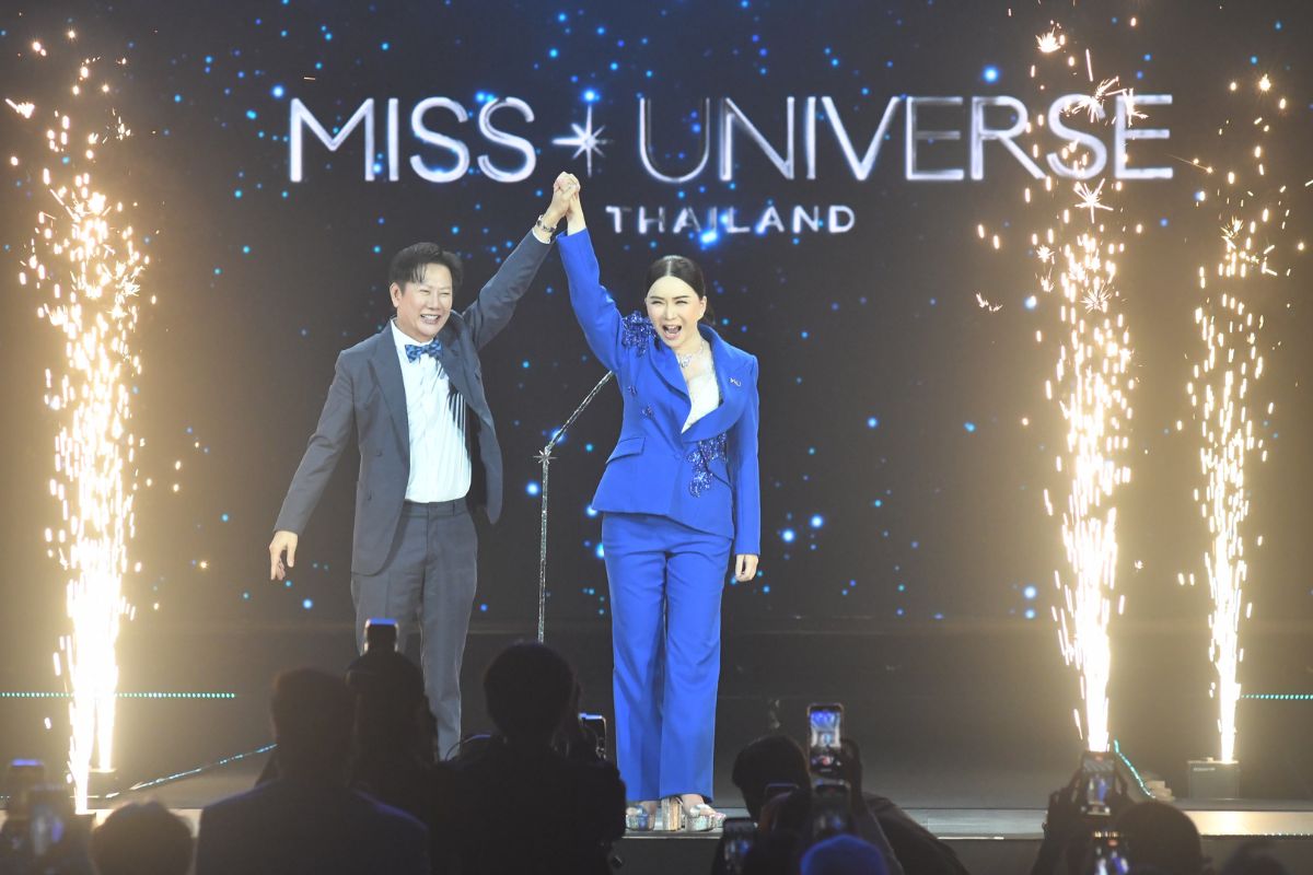 ณวัฒน์-แอน จักรพงษ์ จับมือแถลงผู้ถือสิทธิจัดประกวด Miss Universe Thailand