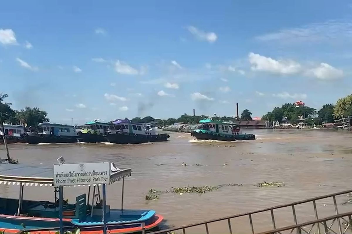 เจ้าท่าอยุธยา จ่อสั่ง “หยุดเดินเรือ” หากเขื่อนเจ้าพระยาระบายน้ำเพิ่ม 2,500 ลม.ม./วินาที