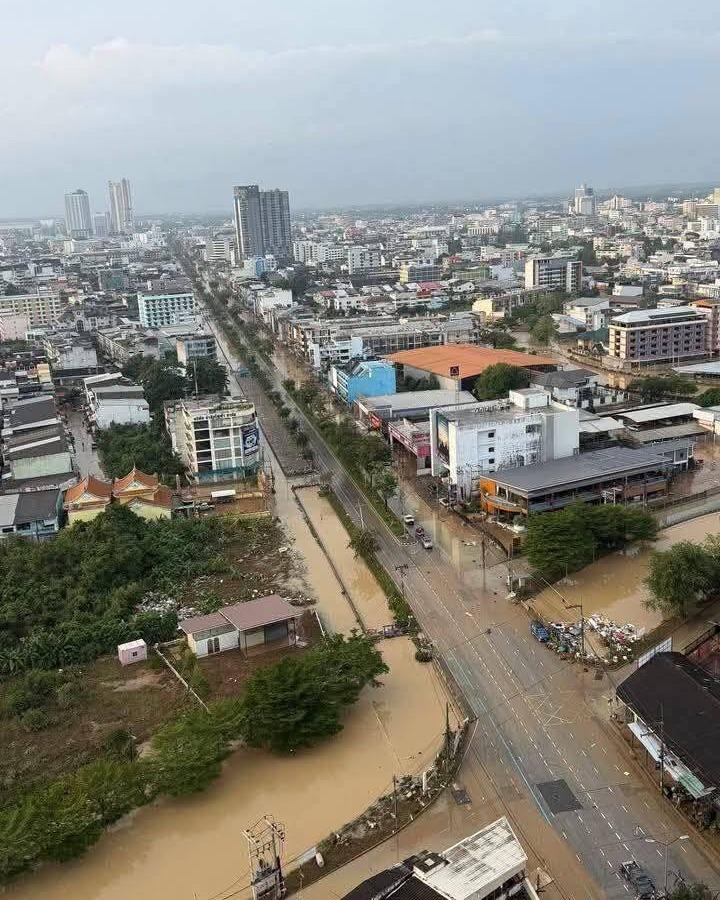 น้ำท่วมในหาดใหญ่บางจุด ทะยอยลดลงแล้ว
