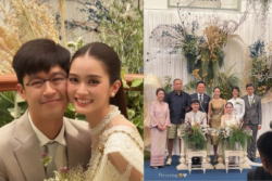 คนการเมือง ตบเท้ายินดี ‘พระพาย รมิดา’ – ‘หนุน ชนน์ชนก’ ลูกเนวิน เข้าพิธีวิวาห์